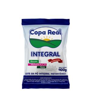 LEITE EM PÓ INTEGRAL INSTANTÂNEO COPA REAL 400 GR